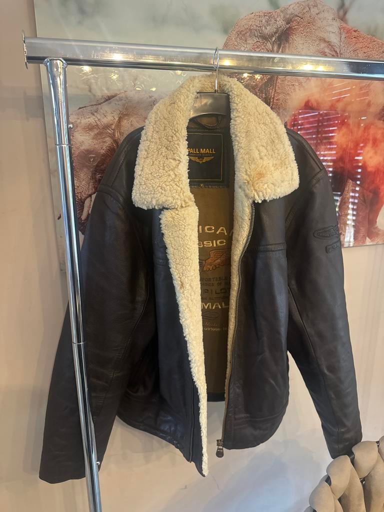 Pall Mall American Classic Leren Jas Maat XL, Ophalen of Verzenden, Gedragen, Maat 56/58 (XL), Bruin