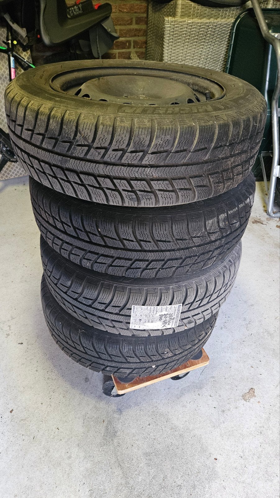 Set Michelin Alpin Winterbanden - Fiat 500 - 175/65R14, Ophalen, 14 inch, Gebruikt, 175 mm