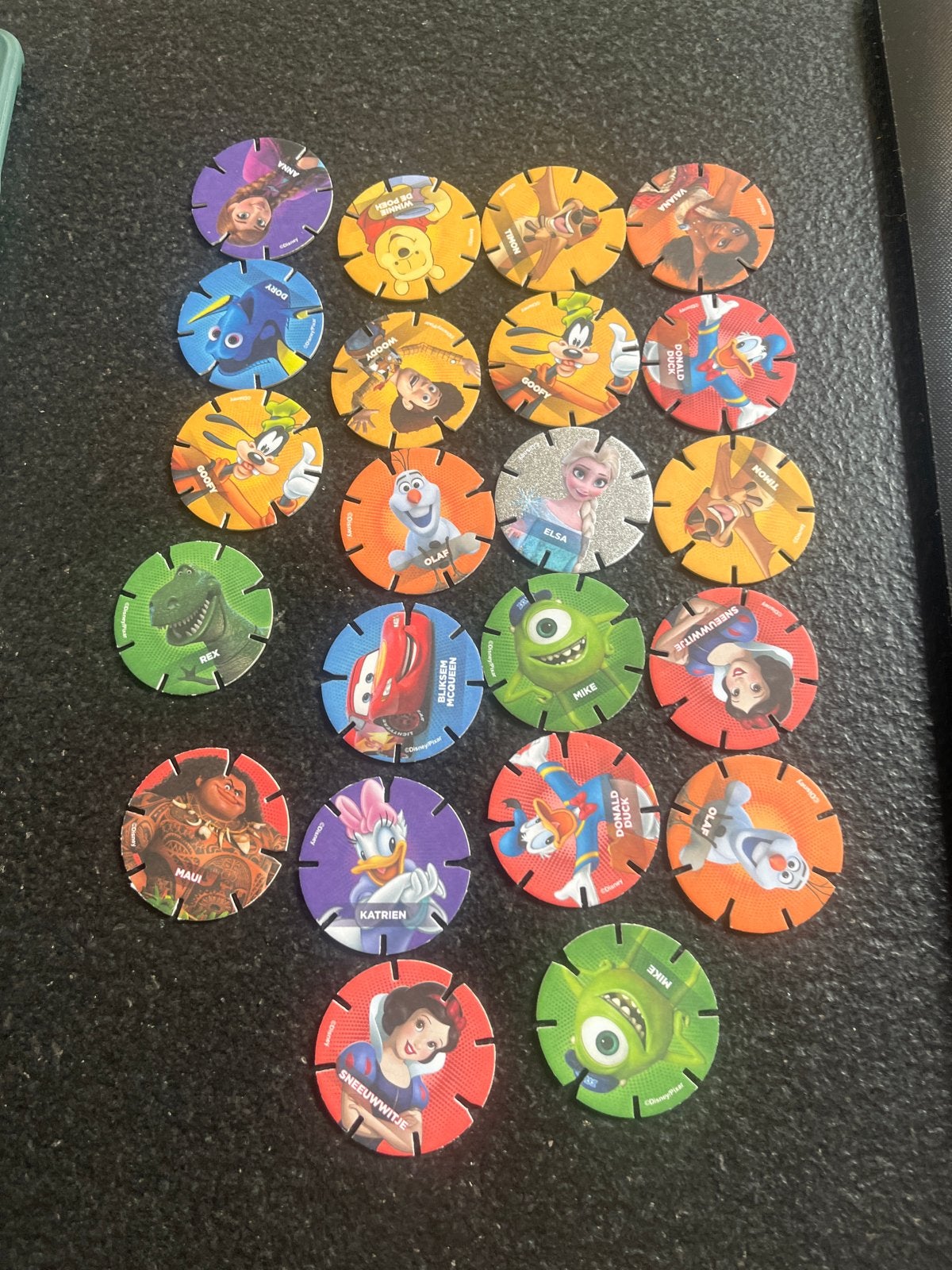 Disney disks Grote collectie met diverse figuren, Ophalen of Verzenden, Overige figuren, Gebruikt, Overige typen