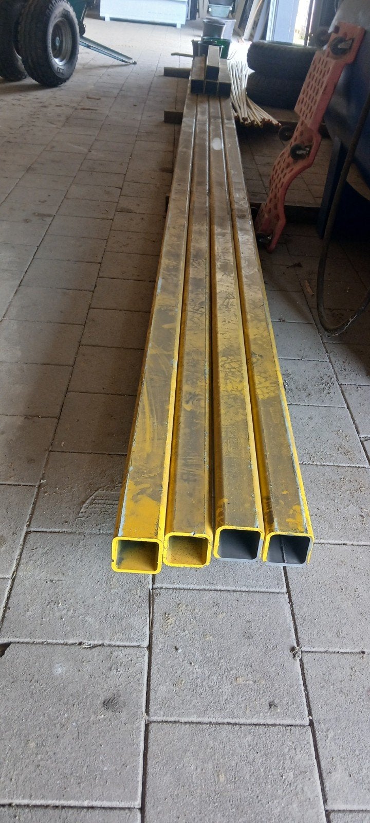 Kokerbalk 100x100x8, 9.5 meter lang, Ophalen