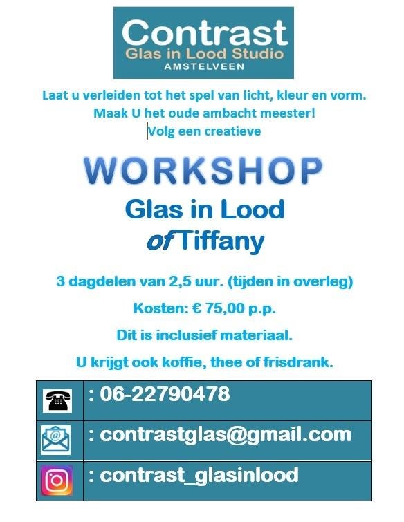 workshop Glas in Lood/Tiffany, Ophalen, Nieuw