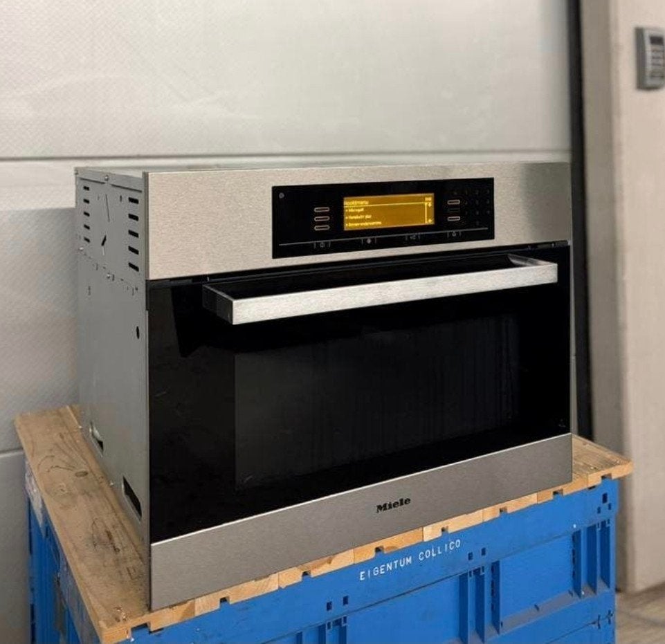 Miele H5080BM combi-oven / combimagnetron | RVS | Inbouw 45, Ophalen, Combimagnetron, Crisp, Gebruikt
