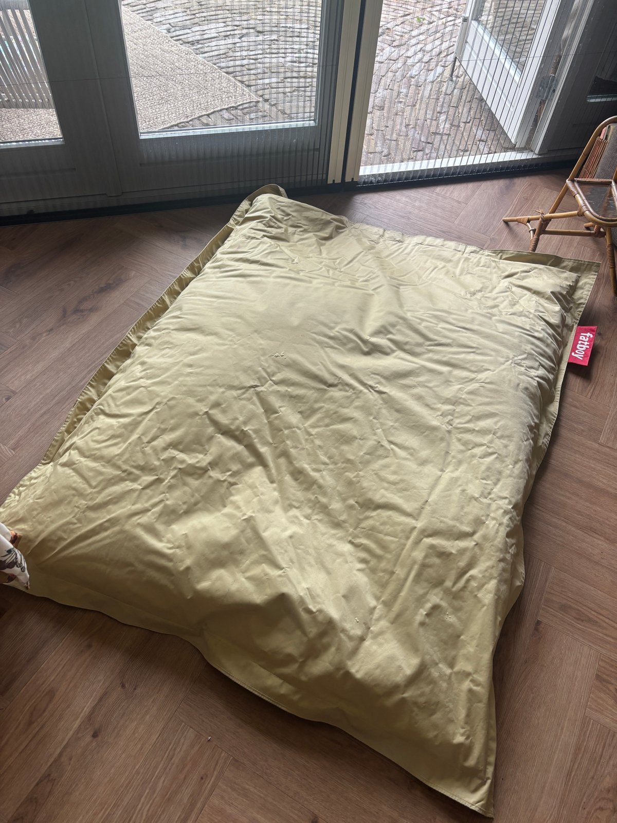 Grote Fatboy zitzak beige, Ophalen, Gebruikt, Beige, Zitzak