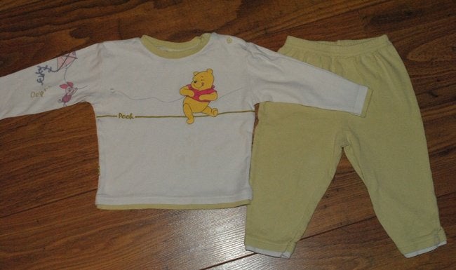 Disney Winnie de Poeh lime pyama pyjama pijama maat 74-80, Disney, Nacht- of Onderkleding, Jongetje of Meisje, Nieuw