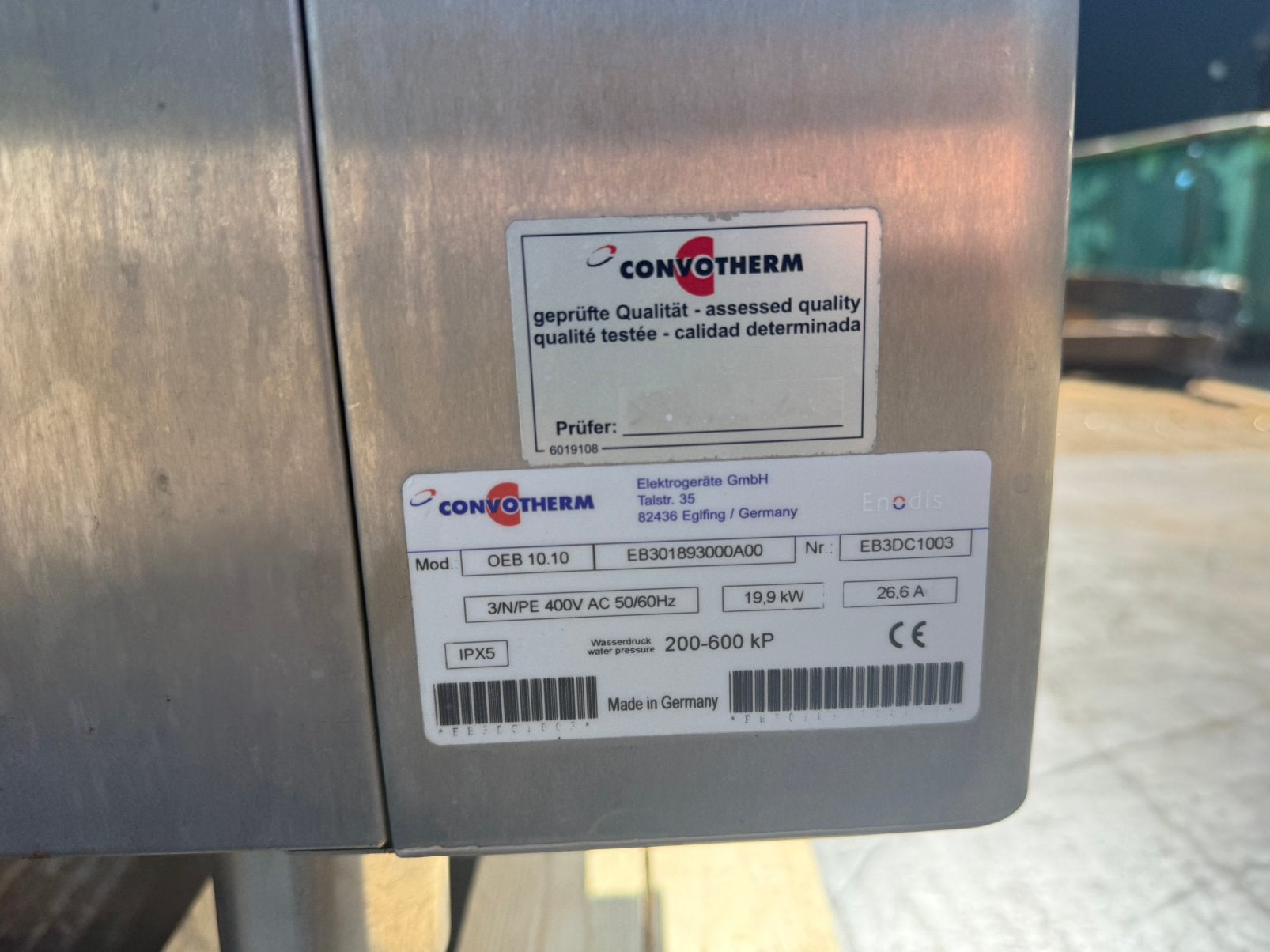 Convotherm OEB 10.10 Combisteamer – 10x GN 1/1 – 400V, Ophalen, Zo goed als nieuw