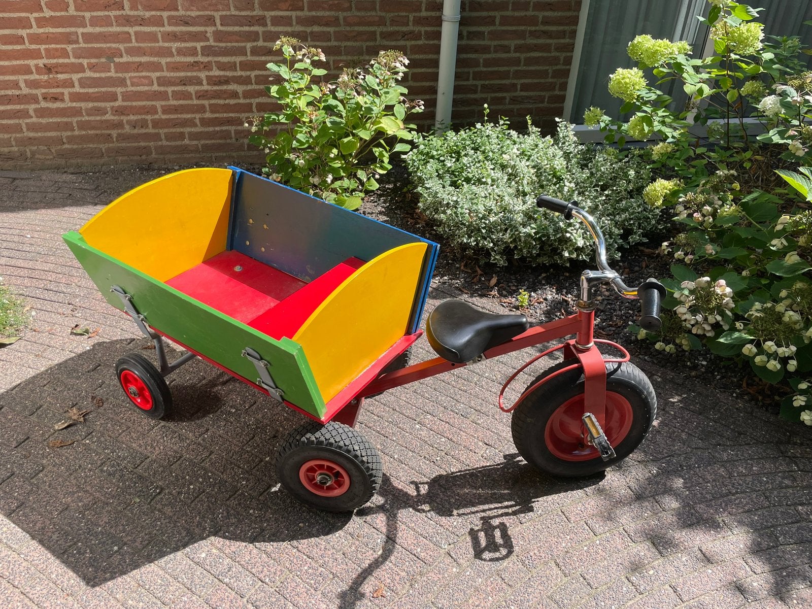 Driewieler met bolderkar., Ophalen, Gebruikt