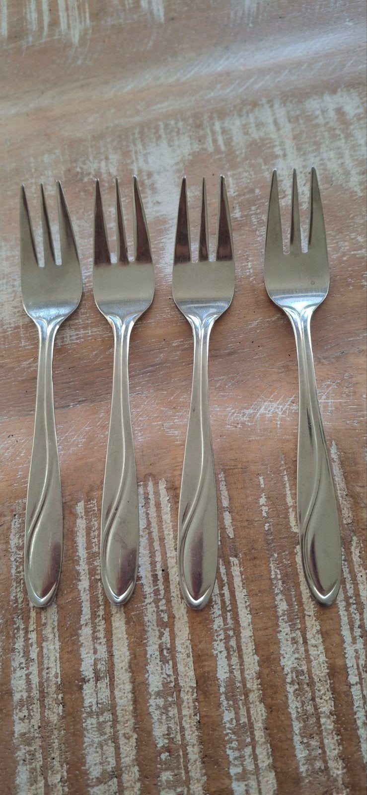 4 Amefa Whiper stijl taartvorkjes / gebaksvorkjes, Antiek en Kunst, Ophalen of Verzenden