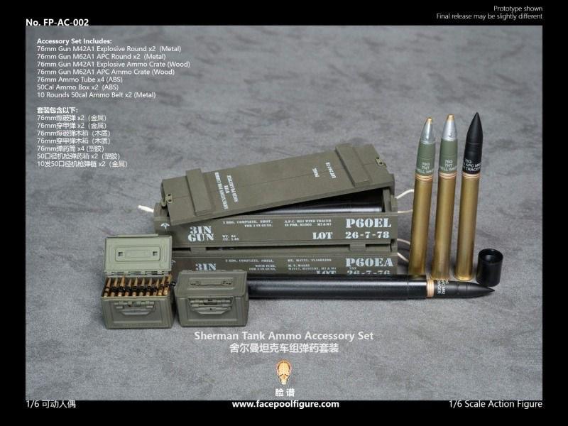 1/6 FacePool Sherman Tank Ammo FP-AC002, Ophalen of Verzenden, Nieuw
