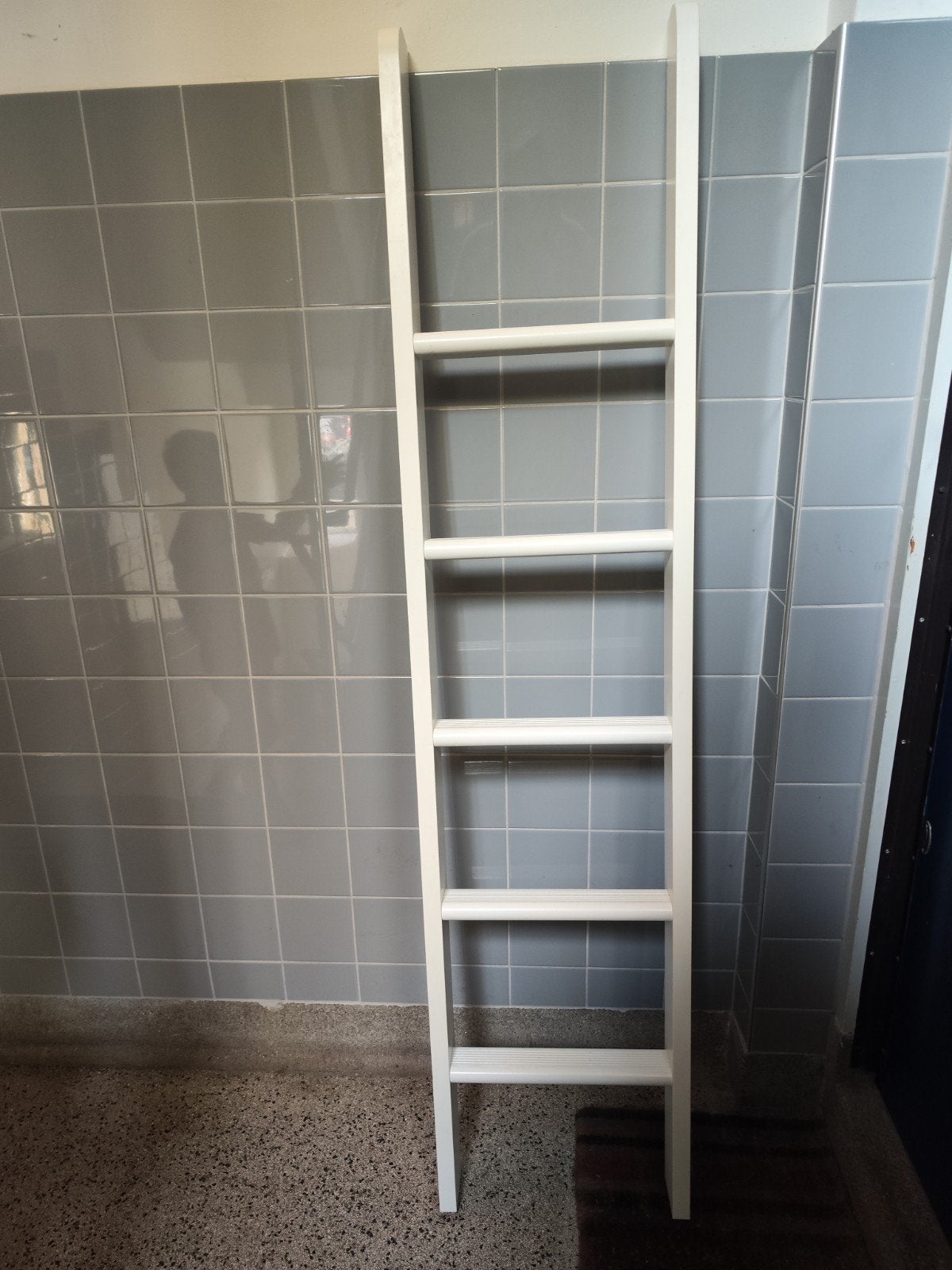 Witte houten ladder voor IKEA hoogslaper/stapelbed, Ophalen, Gebruikt