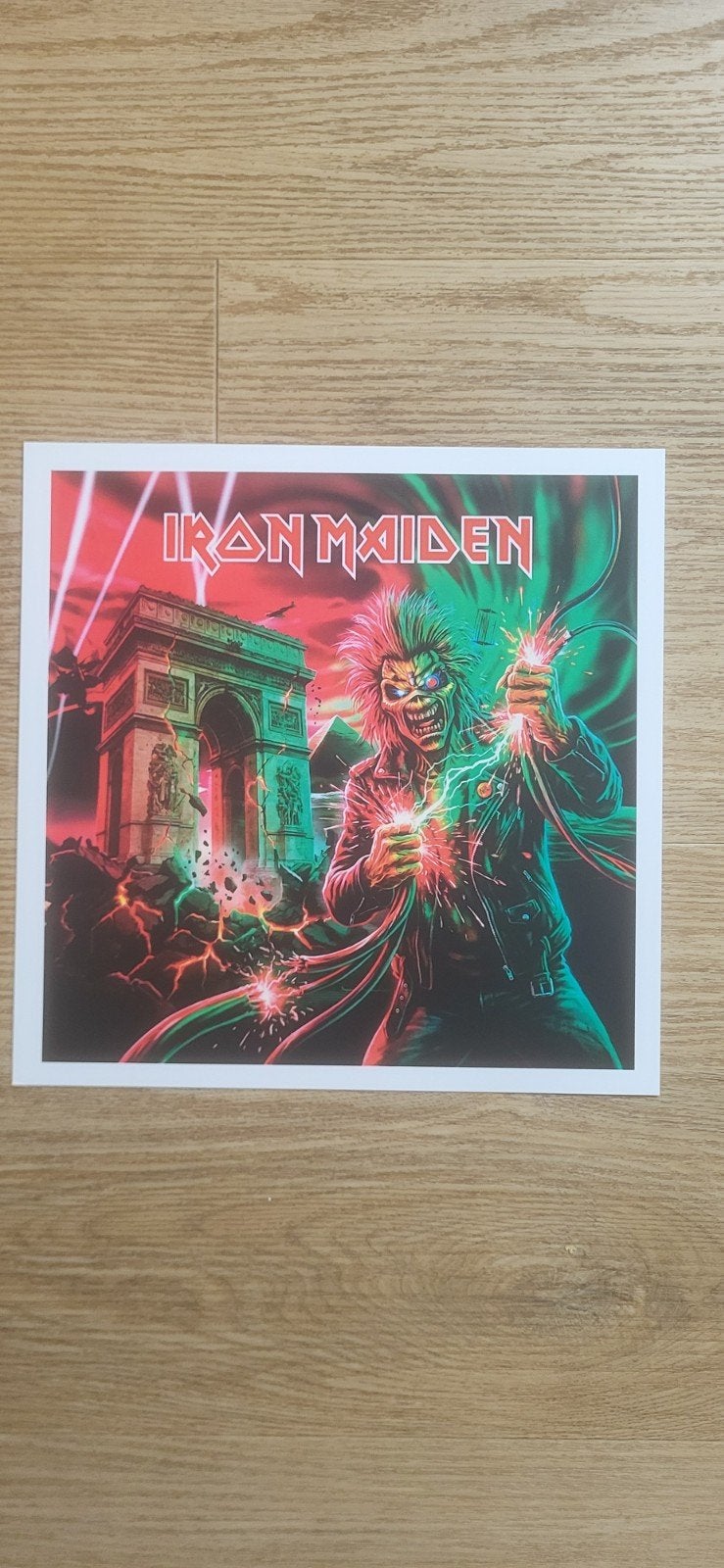 Iron Maiden Afbeelding van Eddie tijdens Run For Your Lives, Verzamelen, A4 of kleiner, Vierkant, Nieuw, Ophalen of Verzenden