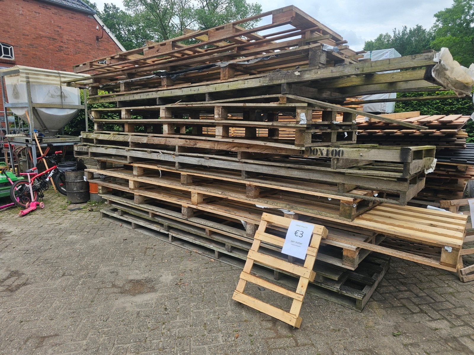 Diverse lange pallets - Ideaal voor projecten, Ophalen, Gebruikt, 50 mm of meer, Pallet