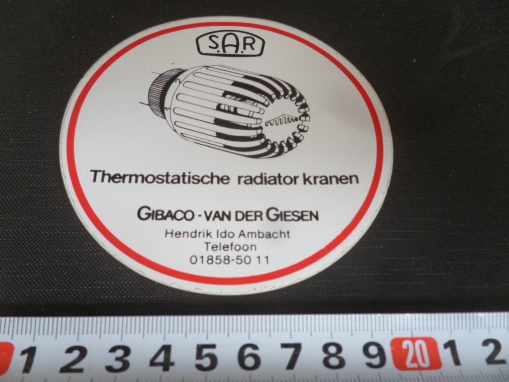 sticker hendrik ido ambacht GIBACO van der giesen, Verzamelen, Ophalen of Verzenden, Zo goed als nieuw