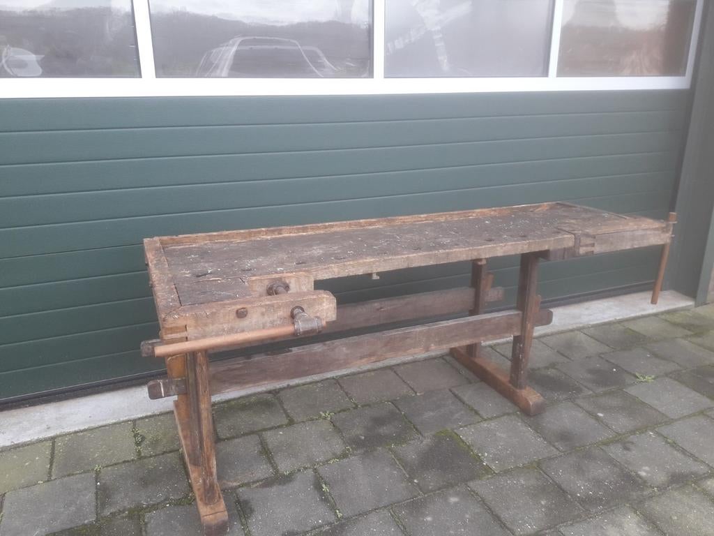 Oude timmermanswerkbank, Ophalen, Gebruikt, Minder dan 70 cm, Bankschroef
