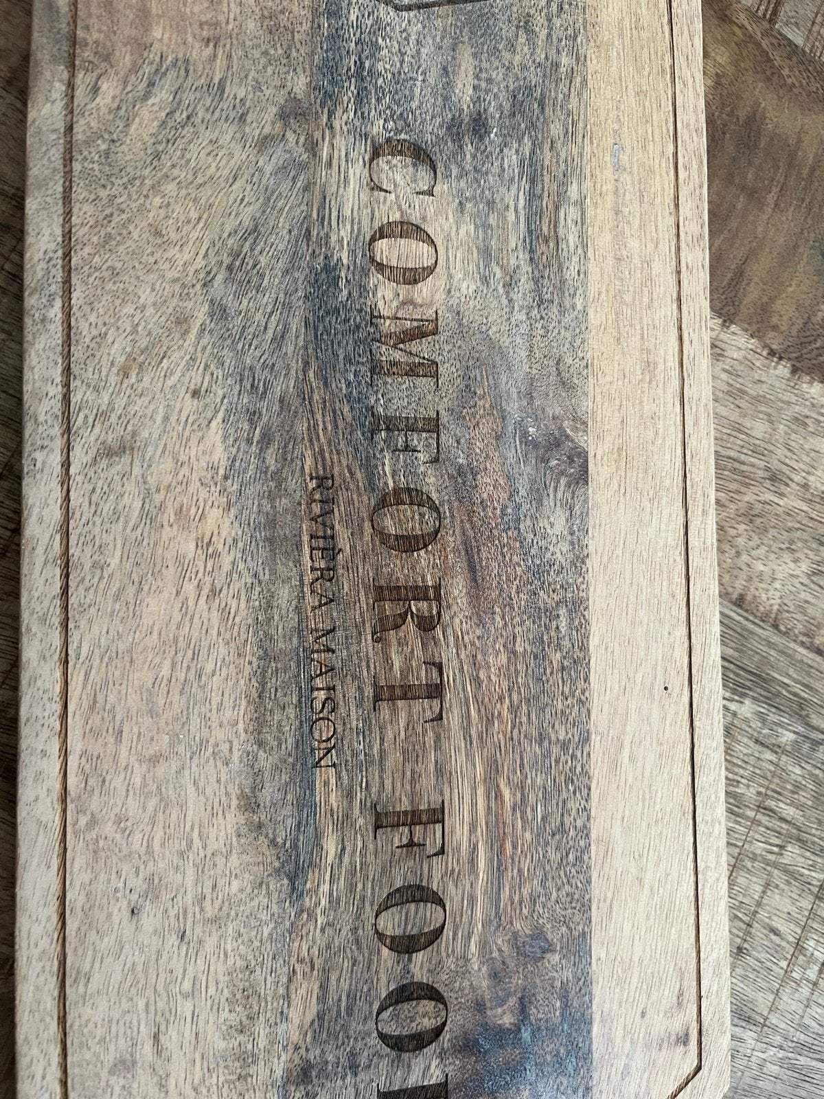 Rivièra Maison snijplank 'Comfort Food' - Nieuw, Hout, Snij-/serveerplank, Nieuw, Ophalen of Verzenden