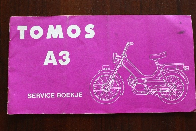 Tomos A3 1987 bromfiets instructie beokje, Ophalen of Verzenden, Gebruikt