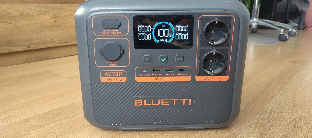 Bluetti AC70P accu portable charger, Caravans en Kamperen, Ophalen, Zo goed als nieuw