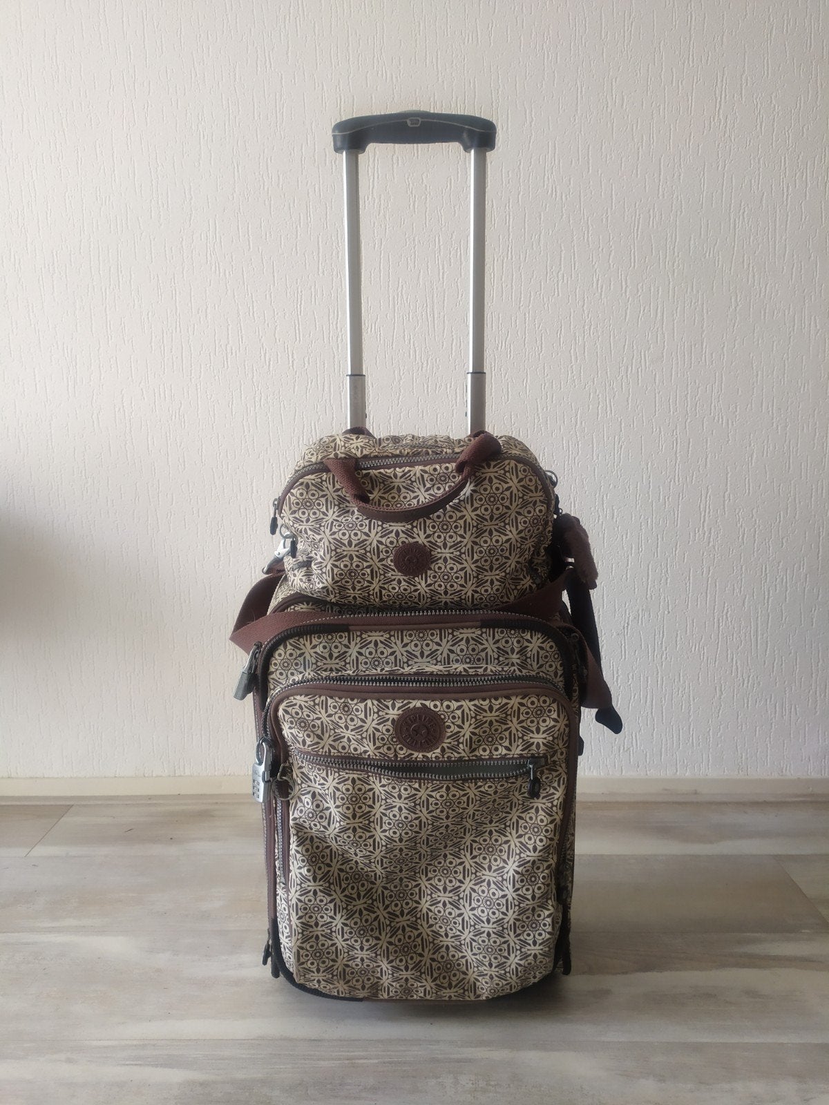 Kipling degelijk handbagagekoffertje, Ophalen, 30 cm of meer, Gebruikt, Bruin