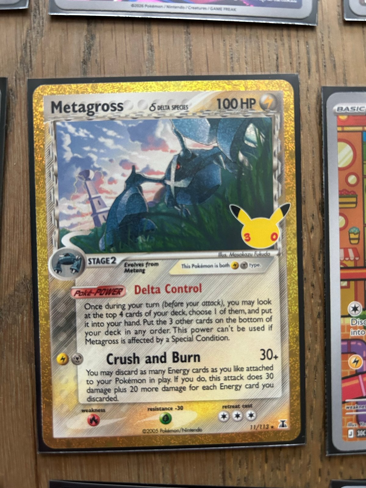 Metagross Delta Species Pokémon Kaart 11/113 Holo, Ophalen of Verzenden, Zo goed als nieuw, Losse kaart, Foil
