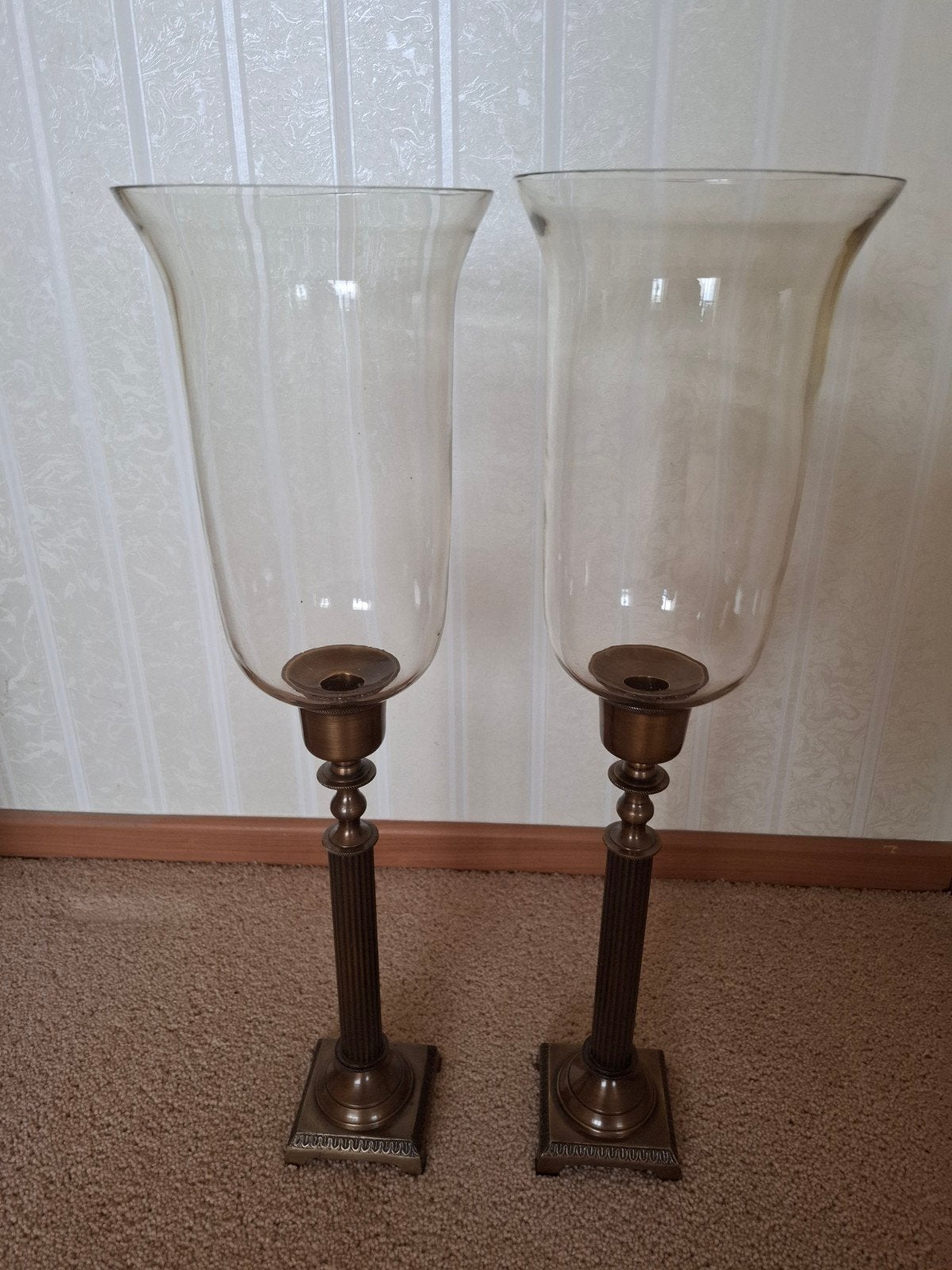 windlicht op voet, Antiek en Kunst, Antiek | Glas en Kristal, Ophalen of Verzenden