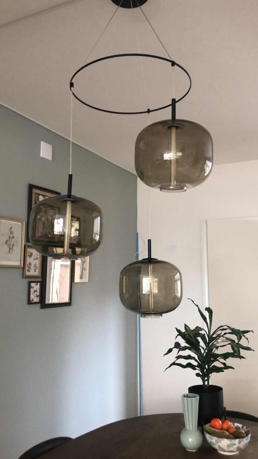Moderne LED hanglampen - Set van 3, Ophalen, Gebruikt, Glas, Modern, Industrieel