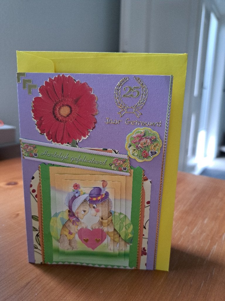 kaarten 25 jarig huwelijk met envelop! 0,25, Verzenden, Nieuw, Kerst