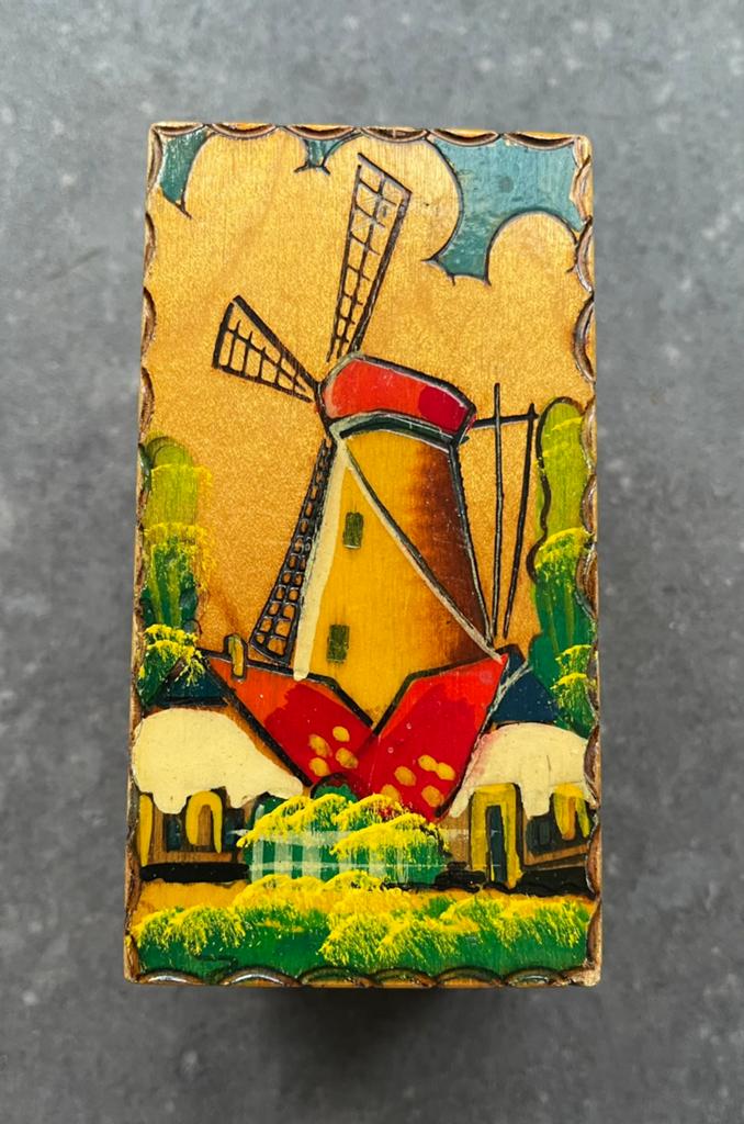 2 houten speelkaarten doosjes uit 1959, Ophalen of Verzenden, Gebruikt