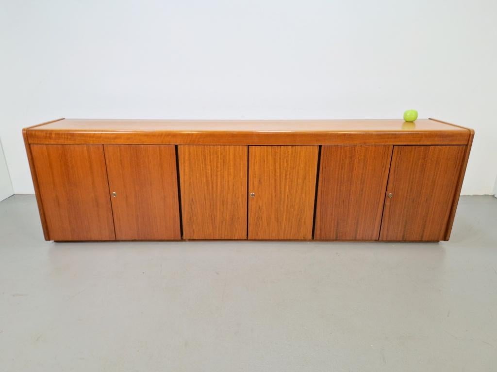 Vintage teak Deens dressoir 237 cm sideboard ’60 kast design, Ophalen, N, Overige materialen, N