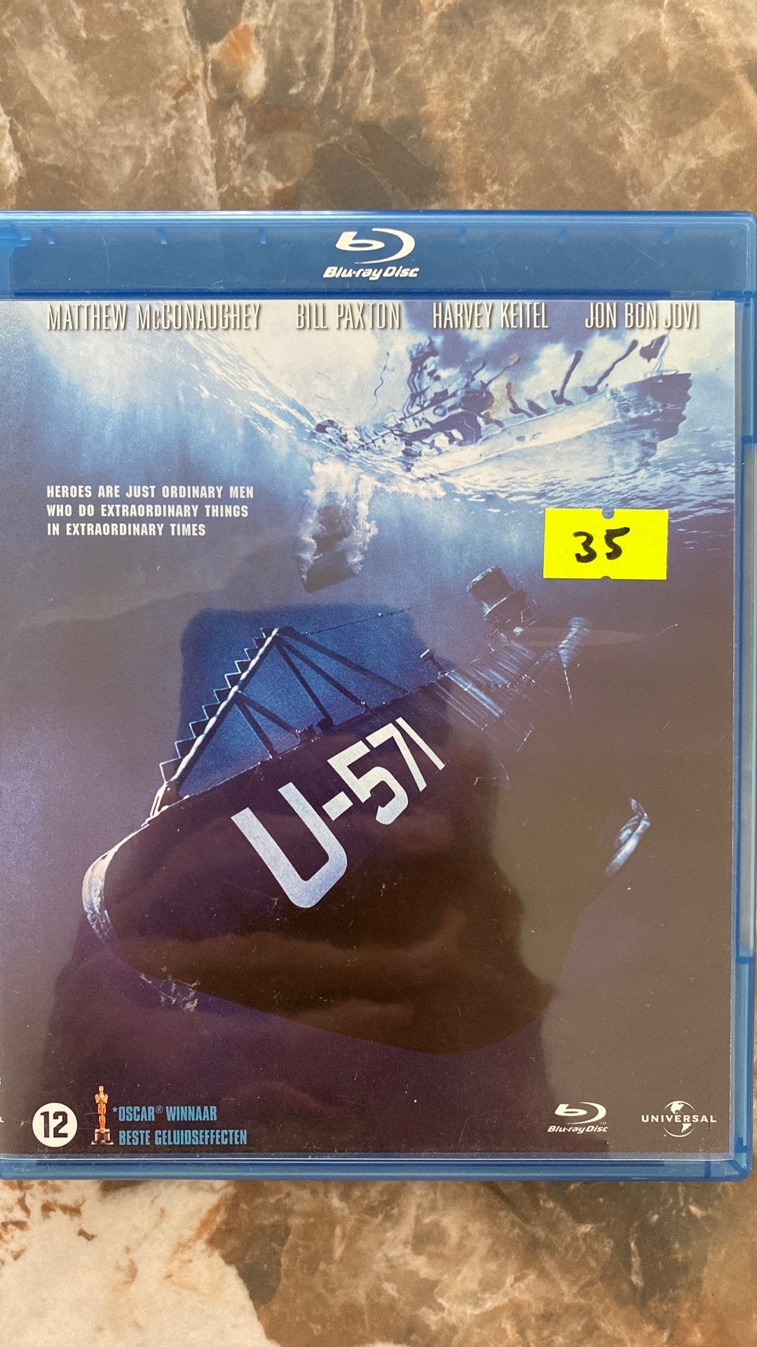 U 571 blu ray NL versie, Cd's en Dvd's, Ophalen of Verzenden, Zo goed als nieuw, Actie