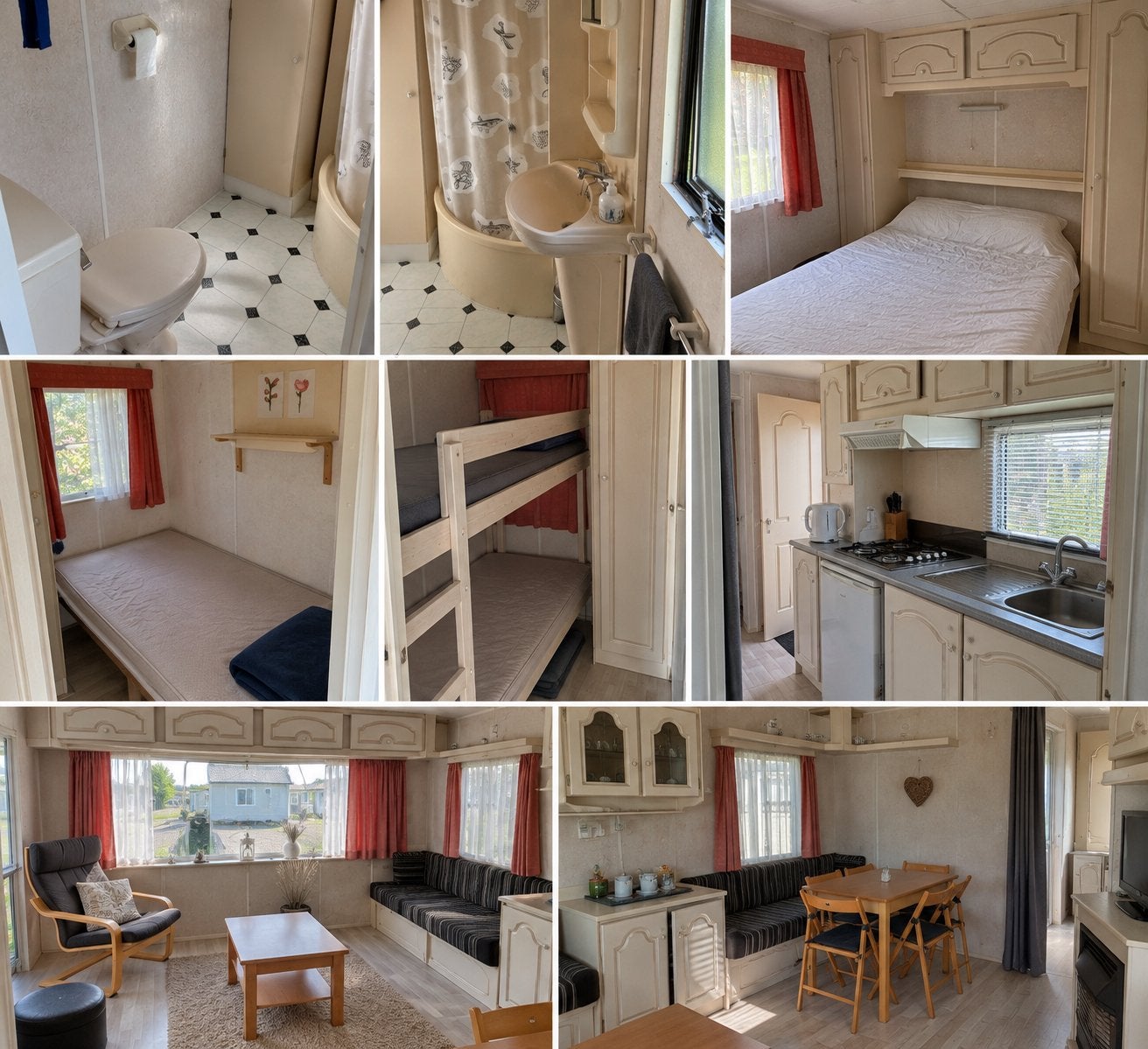 Chalet / stacaravan 9 x 3,60 m | 2 slaapkamers, Caravans en Kamperen, Tot en met 5