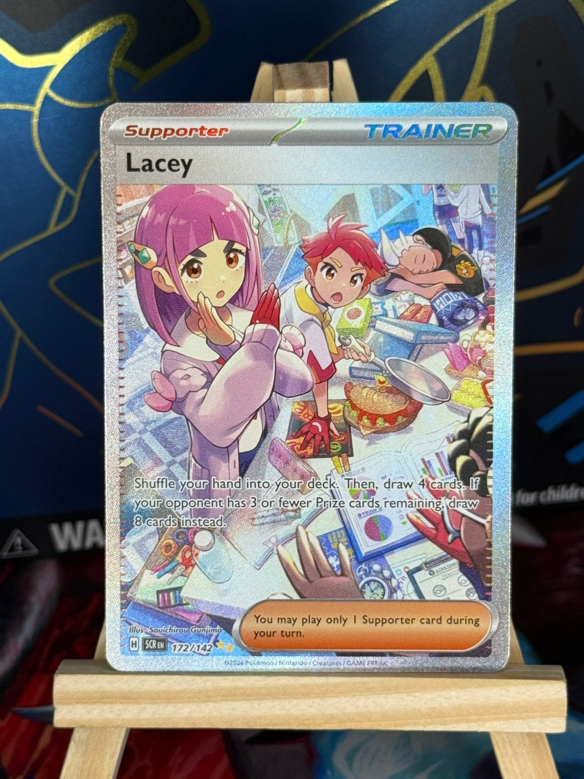 Lacey #172 | Pokemon Stellar Crown, Ophalen of Verzenden, Zo goed als nieuw, Losse kaart, Foil