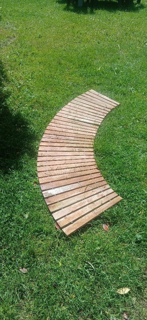 Houten tuinpad, Tuin en Terras, Ophalen, Gebruikt, Hout