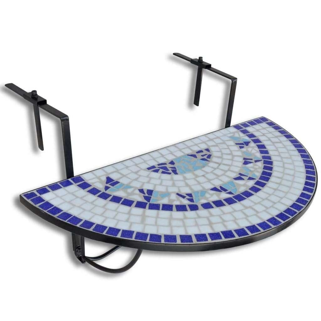 Balkontafel hangtafel mozaiek steen inklapbaar GRATIS BZRGD!, Verzenden, Rond, Nieuw, Nvt