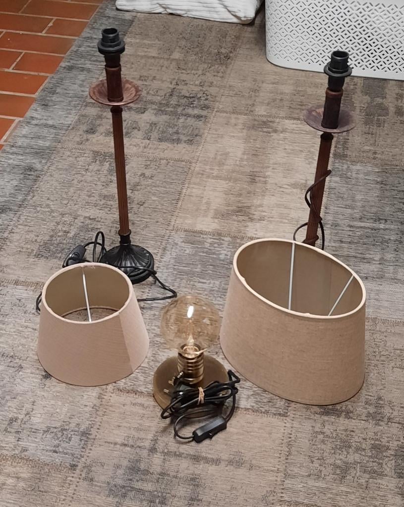 🪷🪷2 mooie schemerlampen met kapjes, Huis en Inrichting, Ophalen of Verzenden, Gebruikt, Klassiek