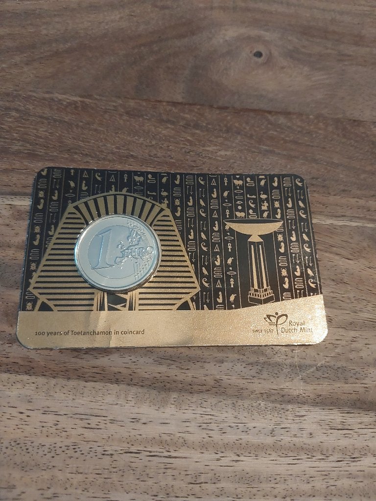 100 jaar Toetanchamon in coincard, Verzenden, Koningin Beatrix, Euro's, Losse munt