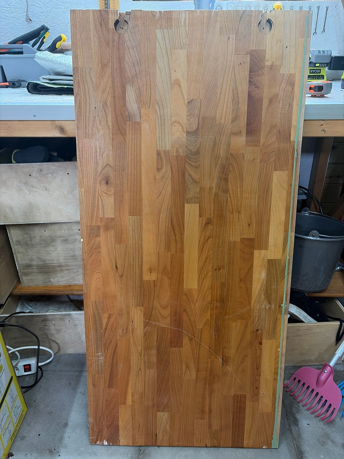 Massief houten blad, Doe-het-zelf en Verbouw, Hout en Planken, Ophalen, Gebruikt, 25 tot 50 mm, Eiken