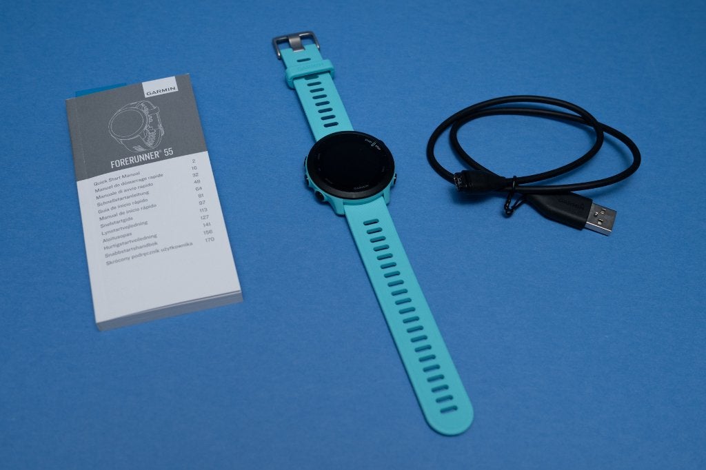 Garmin Forerunner 55 sportwatch, Zwart, Garmin forerunner, Ophalen of Verzenden, Zo goed als nieuw
