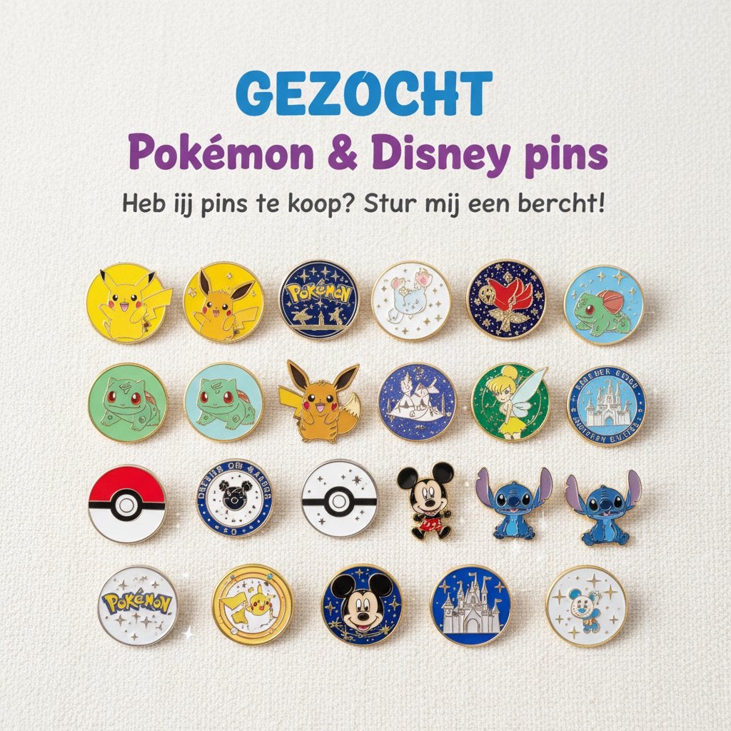 GEZOCHT: POKÉMON & DISNEY PINS, Verzamelen, Speldjes, Pins en Buttons, Ophalen, Speldje of Pin