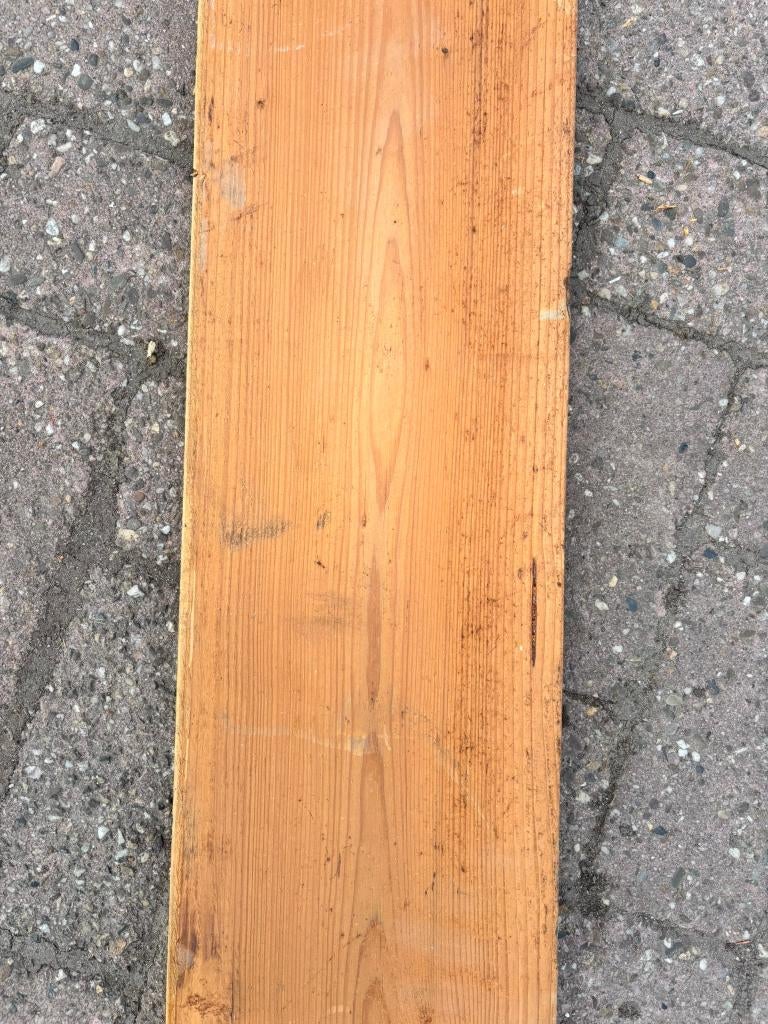 Partij ruw vuren planken (ca. 500m²) – 32x195 mm t/m 5 meter, Tuin en Terras, Palen, Balken en Planken, Ophalen, Gebruikt, 250 cm of meer