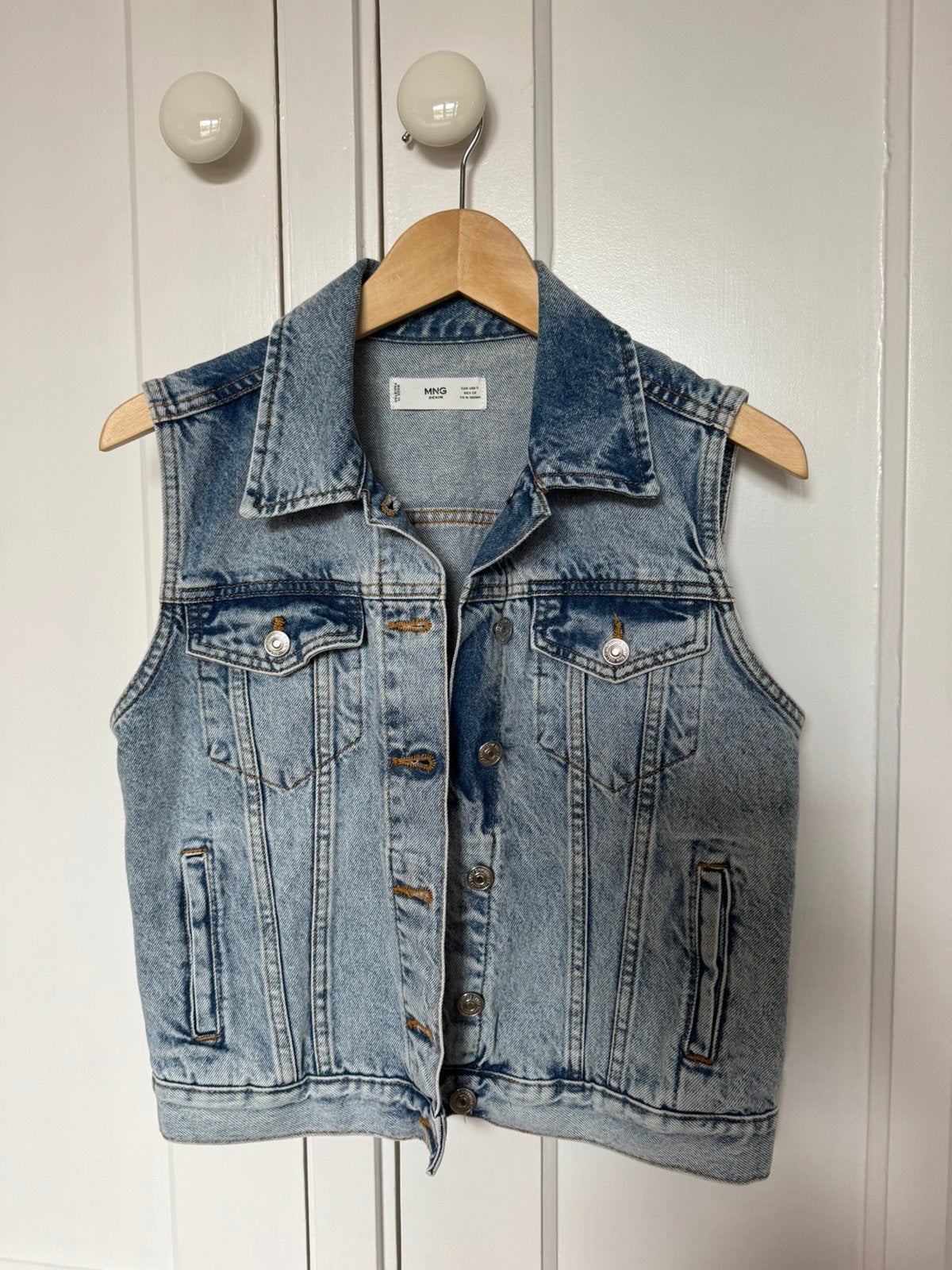 Gilet / bodywarmer Mango, Ophalen, Zo goed als nieuw, Maat 36 (S), Blauw