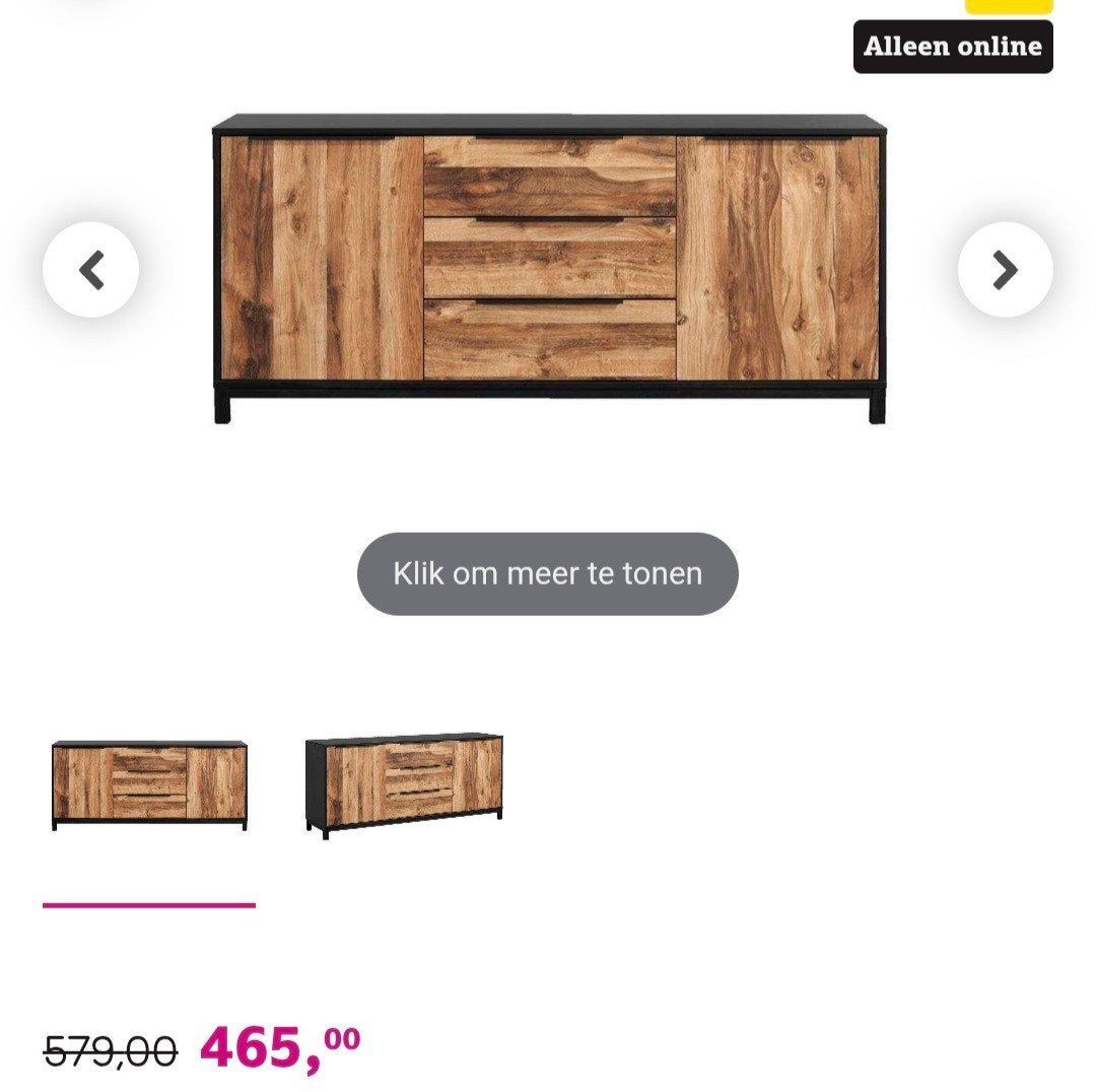 Nieuwe dressoir kast Luc Leenbakker - nog in doos!, Ophalen of Verzenden