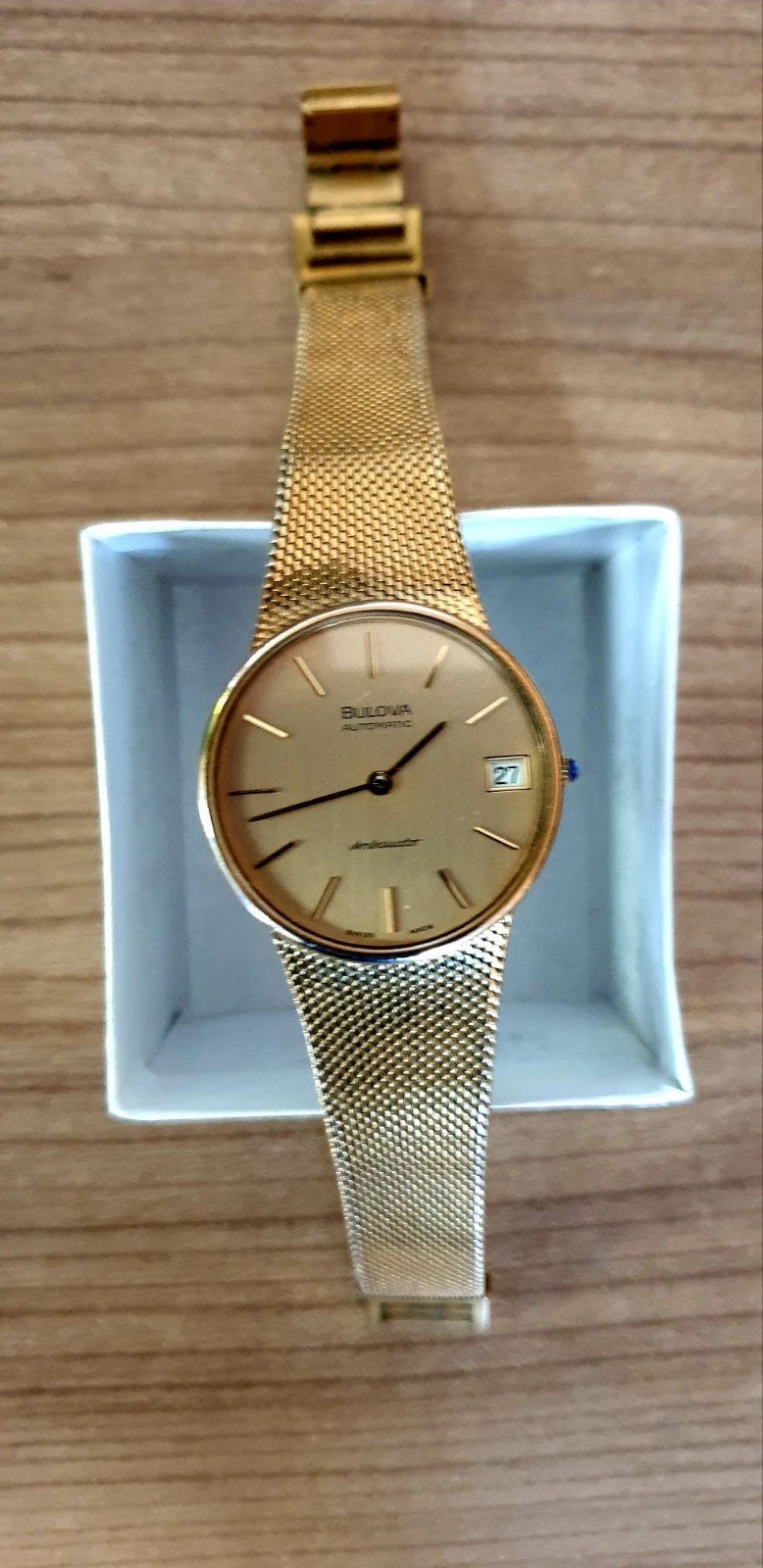 Bulova heren horloge  Automaat Antiek, Overige merken, Staal, Staal, Polshorloge