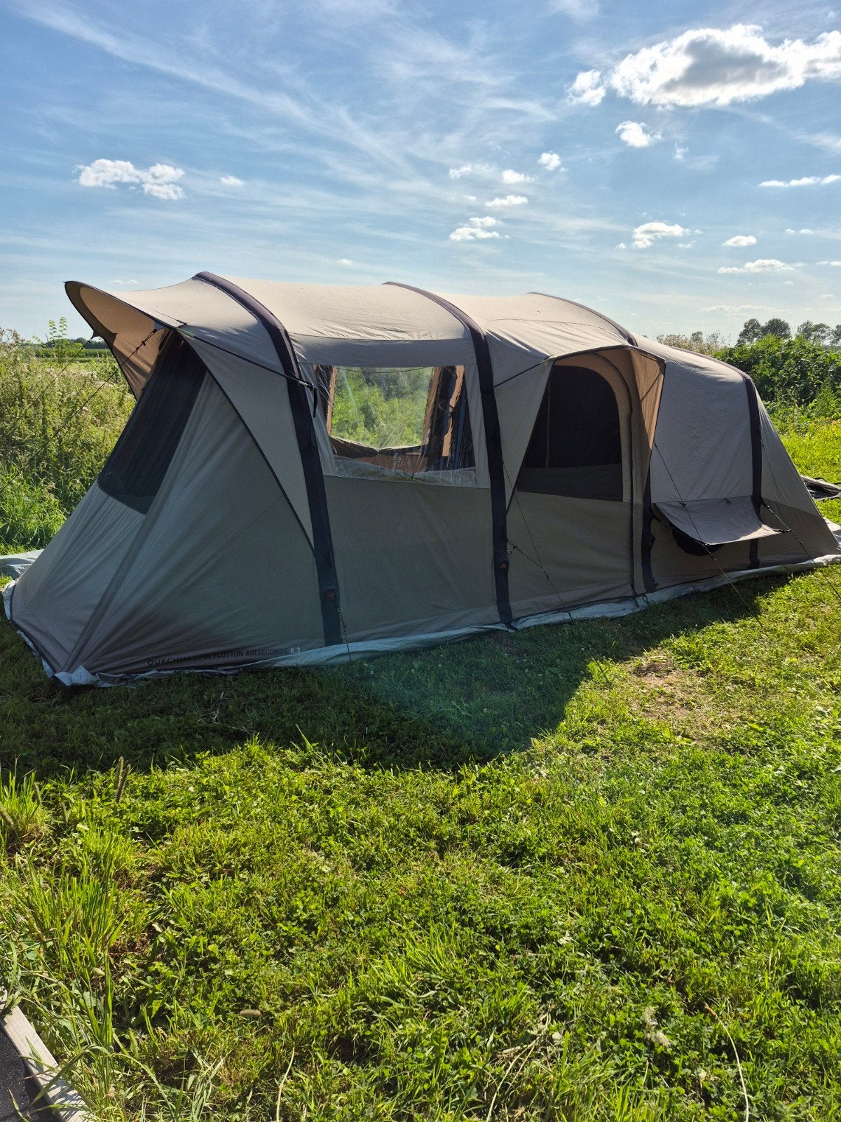 Quechua Air Seconds 6.3 Polycotton 6 persoons opblaastent, Caravans en Kamperen, Tenten, Ophalen, Zo goed als nieuw, Tot en met 6