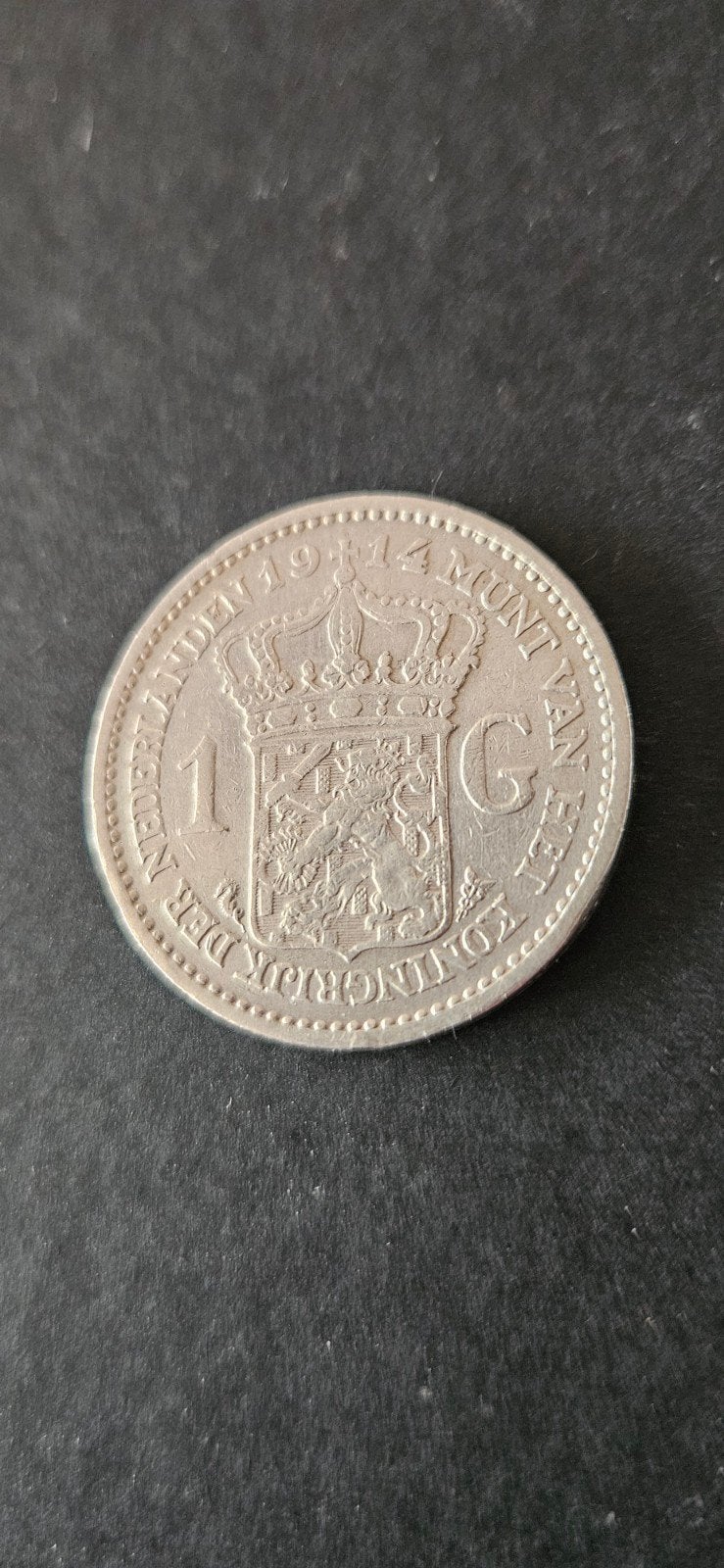 Zilveren gulden 1914 wilhelmina leuk jaartal, 1 gulden, Zilver, Ophalen of Verzenden, Koningin Wilhelmina