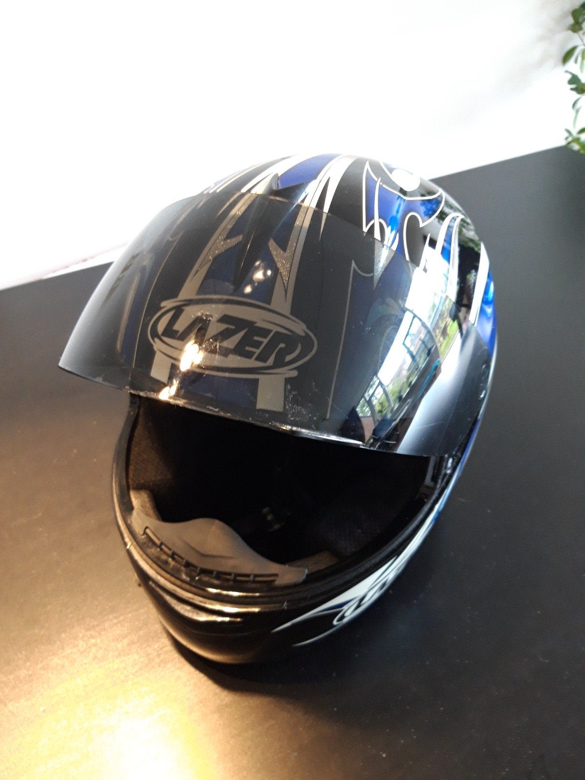Lazer Replica helm - Maat L - Zwart/Blauw, Lazer, Heren, Jethelm, Ophalen of Verzenden