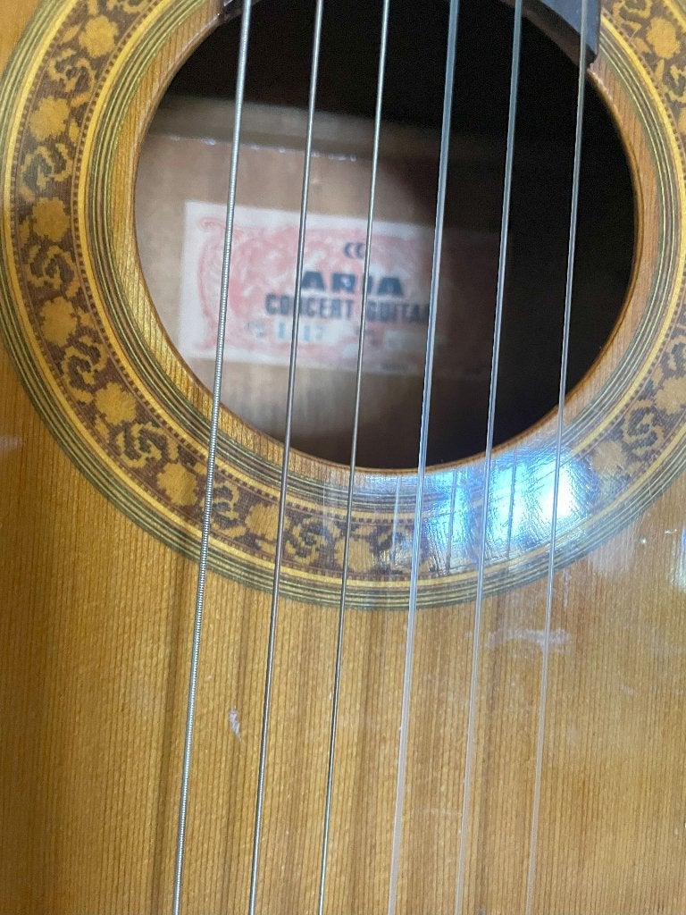 Aria AC-8 Japan made akoestische gitaar goed bespeelbaar, Ophalen, Gebruikt, Klassieke of Spaanse gitaar