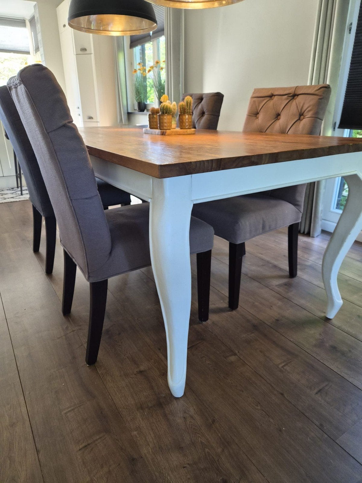 Elegante eettafel (zonder stoelen) - Landelijke stijl., Huis en Inrichting, Ophalen, Gebruikt, 50 tot 100 cm, Overige houtsoorten
