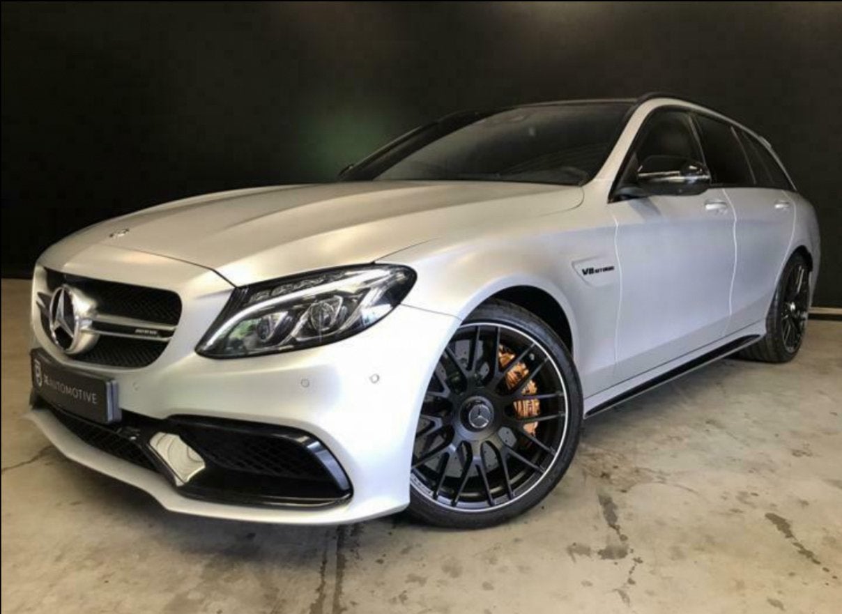 Mercedes-Benz C63 S AMG 2015 MAGNO iridium Zilver mat, Auto's, Automaat, Achterwielaandrijving, Leder, Particulier