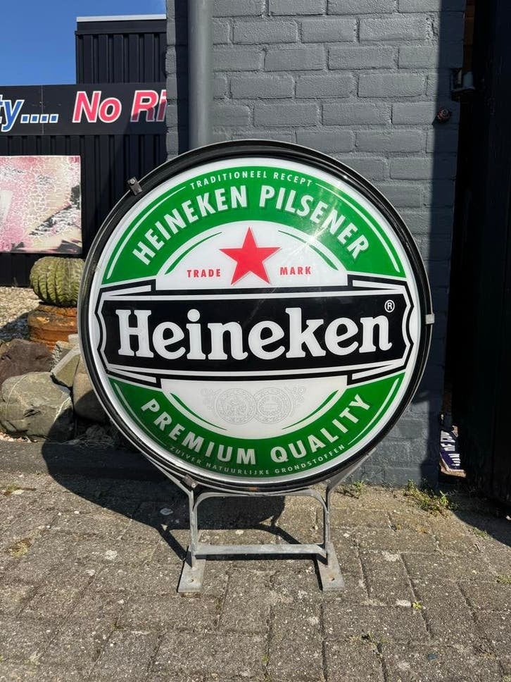 Heineken Lichtbak Reclamebord - Vintage Brouwerij Decoratie, Ophalen, Gebruikt, ., Lichtbak of (neon) lamp