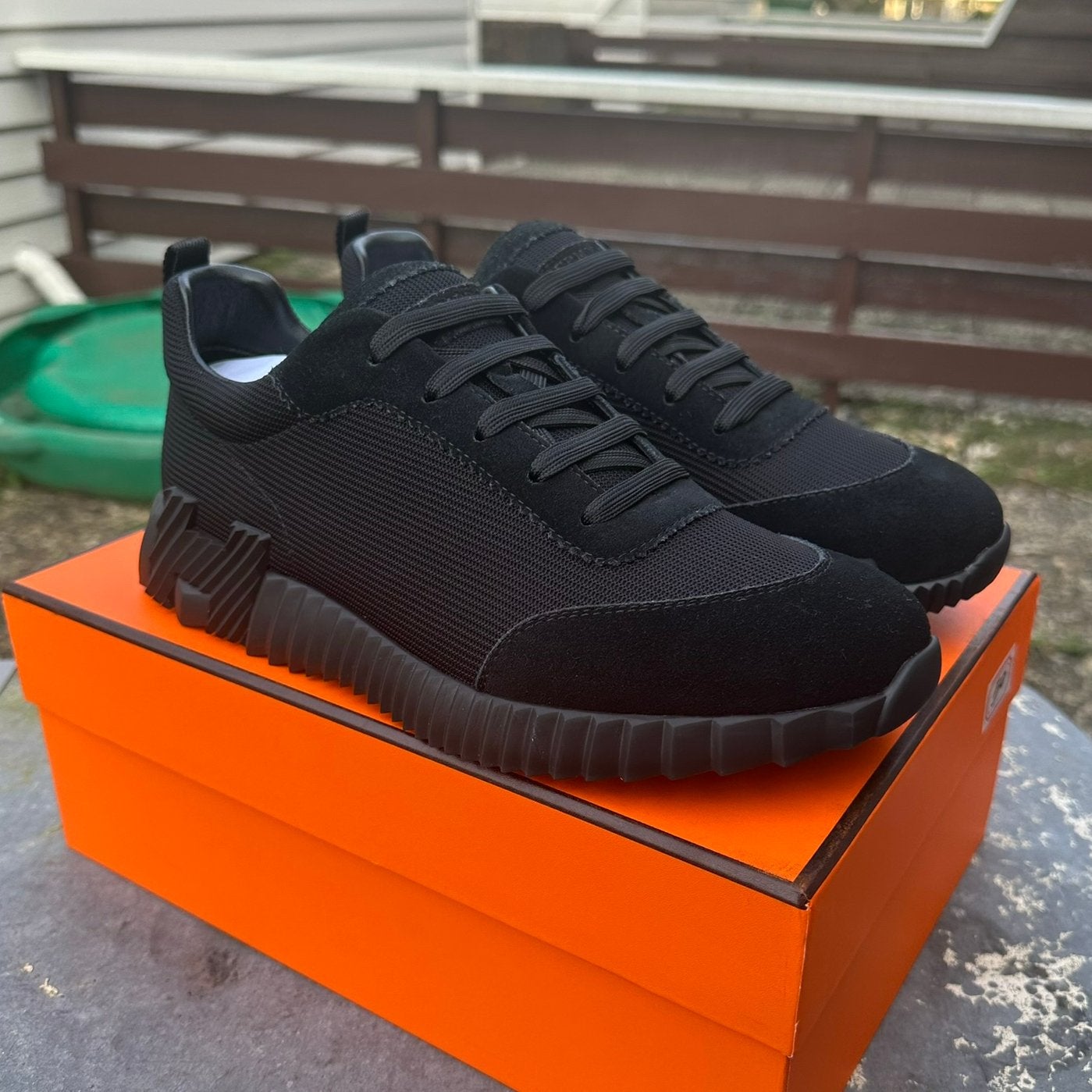 Hermes Sneaker - Zwart - Maat 42, Ophalen of Verzenden, Zo goed als nieuw, Zwart