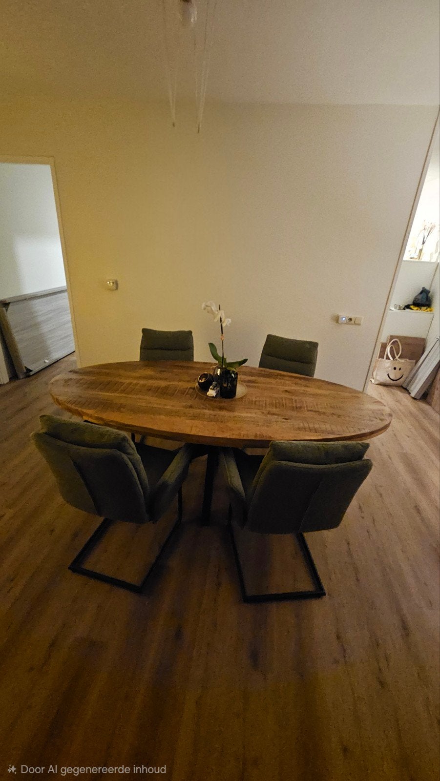 zgan eettafel met stoelen, complete eetset, Ophalen, 100 tot 150 cm, 200 cm of meer, Zo goed als nieuw